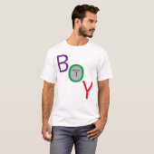 オリジナル文字デザインテンプレート「BOY」 Tシャツ (正面フル)