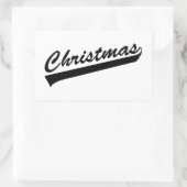 オリジナル文字デザイン語CHRISTMAS 長方形シール (バッグ)