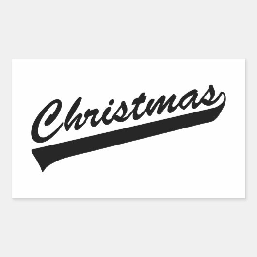 オリジナル文字デザイン語CHRISTMAS 長方形シール (正面)