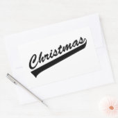 オリジナル文字デザイン語CHRISTMAS 長方形シール (封筒)