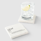 オリジナル文字デザインCHEF定義辞書 ストーンコースター (横)