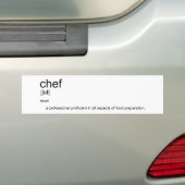オリジナル文字デザインCHEF定義辞書 バンパーステッカー (車上)