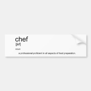 オリジナル文字デザインCHEF定義辞書 バンパーステッカー