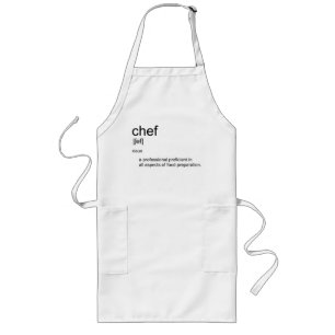 オリジナル文字デザインCHEF定義辞書 ロングエプロン