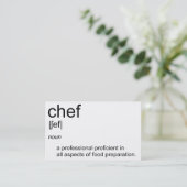 オリジナル文字デザインCHEF定義辞書 名刺 (スタンド正面)