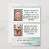 オリジナル新年ハイライト写真カード 招待状 (裏面)