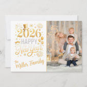 オリジナル新年写真ホリデーカード シーズンカード (正面)