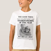 オリジナル新聞Tシャツ　今年の祖父母賞 Tシャツ (正面)