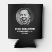 オリジナル新郎の顔写真 パーティー景品 缶クーラー (正面)