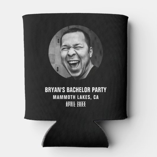 オリジナル新郎顔写真パーティー景品 缶クーラー (裏面)