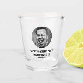オリジナル新郎顔写真 バチェラーパーティー記念品 ショットグラス
