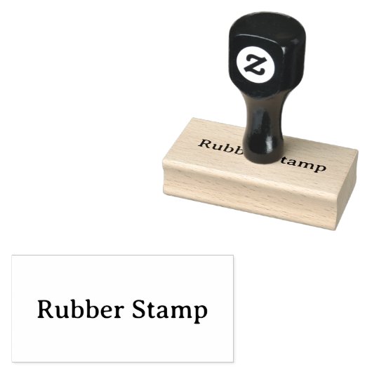 オリジナル木製ハンドル 1.5" x 3" 木製アート ラバースタンプ (押印)