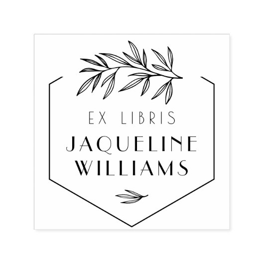 オリジナル植物図鑑ライブラリーブック エクスリブリスブックプレート セルフインキングスタンプ (デザイン)