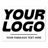 オリジナル業務用ロゴとテキスト 大型 ラバースタンプ (インプリント)