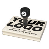 オリジナル業務用ロゴとテキスト 大型 ラバースタンプ (スタンプ)