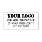 オリジナル業務用ロゴ名住所スタンプ セルフインキングスタンプ (デザイン)