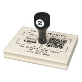 オリジナル業務用ロゴQRコード＆住所スタンプ ラバースタンプ (スタンプ)