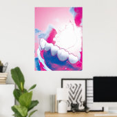 オリジナル歯型デザイン歯科医ポスター ポスター (ホームオフィス)