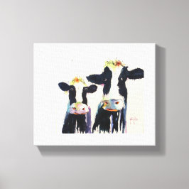 オリジナル水の白黒牛 キャンバスプリント