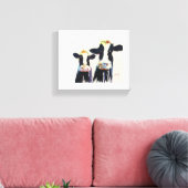 オリジナル水の白黒牛 キャンバスプリント (インサイチュ (リビング))