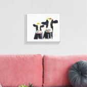 オリジナル水の白黒牛 キャンバスプリント (インサイチュ (リビング))