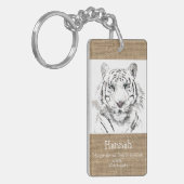 オリジナル水の色タイガー年〔占星術の〕十二宮図のラップ名 キーホルダー (正面左)