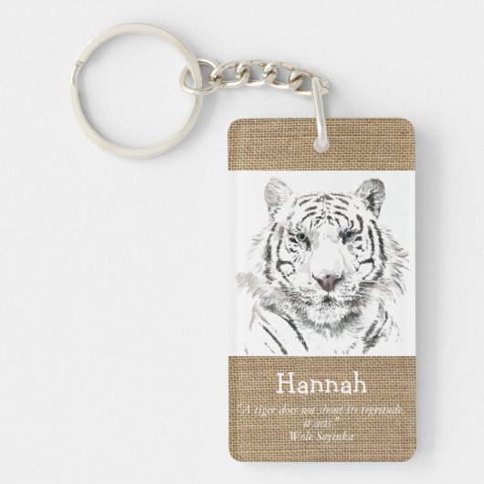 オリジナル水の色タイガー年〔占星術の〕十二宮図のラップ名 キーホルダー (正面)