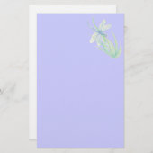 オリジナル水彩トンボ青と緑 便箋 (正面/裏面)