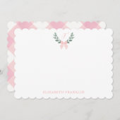 オリジナル水彩ボウギンガムベイビーステーショナリー サンキューカード (正面/裏面)