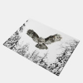 オリジナル水彩打球又は狩りフクロウ鳥 ドアマット (アングル)