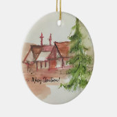 オリジナル水彩画 セラミックオーナメント (右)