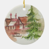 オリジナル水彩画 セラミックオーナメント (裏面)