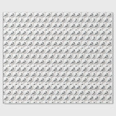 オリジナル水彩画 ネコヤナギとコガラ ラッピングペーパー (フラット)