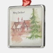 オリジナル水彩画 メタルオーナメント (左)