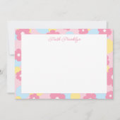 オリジナル水彩花イラスト便箋 ノートカード (正面)