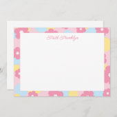 オリジナル水彩花イラスト便箋 ノートカード (正面/裏面)