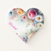 オリジナル水彩花模様テンプレート カラフルな名前 ノートブック (裏面)