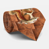 オリジナル水彩赤リス動物 ネクタイ (ロール)