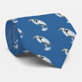 オリジナル水彩青素晴らしヘロンバード ネクタイ (ロール)