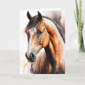 オリジナル水彩馬絵葉書 カード (正面)