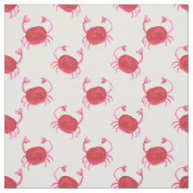 オリジナル水色かわいい赤カニビーチデザイン