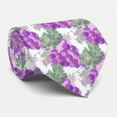 オリジナル水色グレープクラスターパターンタイ ネクタイ (ロール)