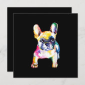 オリジナル水色手ブルドフランスのッグギフト シーズンカード (正面/裏面)