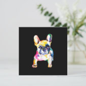 オリジナル水色手ブルドフランスのッグギフト シーズンカード (スタンド正面)