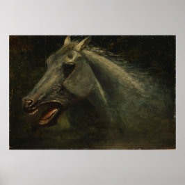 オリジナル油スケッチ「バッファローの最後」 ポスター