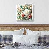 オリジナル油彩抽象芸術緑花 キャンバスプリント (インサイチュ (寝室))