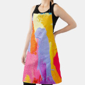オリジナル油彩画:カラフル抽象芸術 エプロン (インサイチュ)