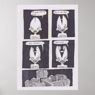 オリジナル漫画ブックアート ポスター