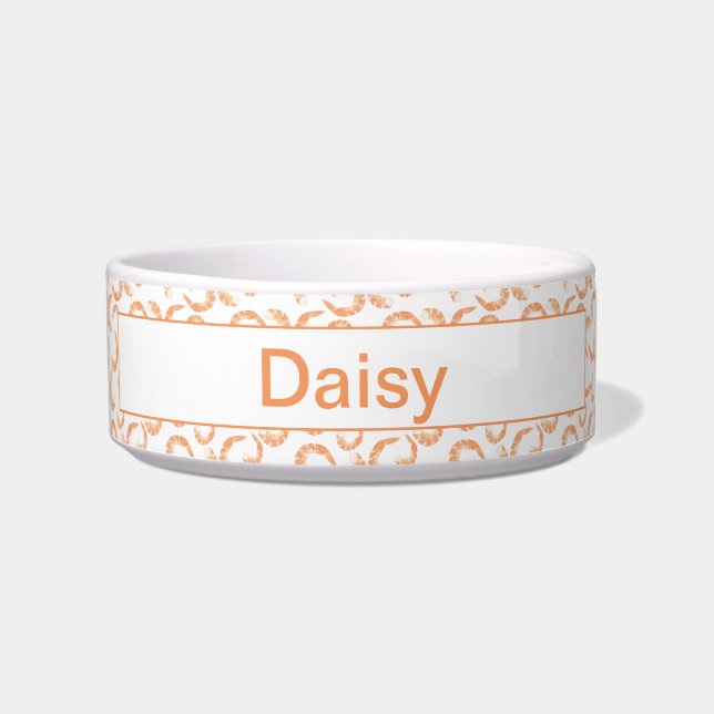 オリジナル煮えびのしっぽ - 白いペットボウル ボウル (正面)