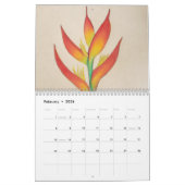 オリジナル熱帯花スケッチカレンダー カレンダー (2月 2026)